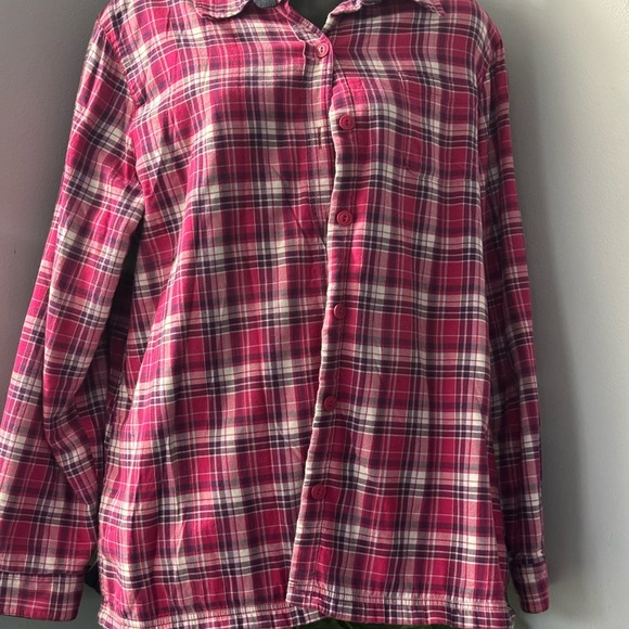 🍍L.L.BEAN FLEECE LINED, BUTTON UP 🍍FLANNEL🍍SIZE LARGE🍍 - Picture 1 of 3